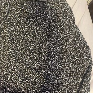 Black floral maxi skirt